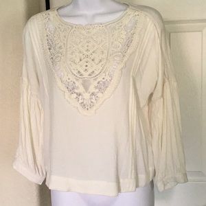 Forever 21 white lace top blouse size S